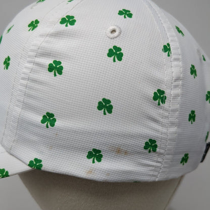 Paddy Wagon Irish Pub Est 1996 Strapback Hat White OS Adjustable Clover Imperial