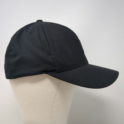 Hurley Baseball Cap Black XL Flexfit Embroidered Logo Curved Bill Polyester Hat