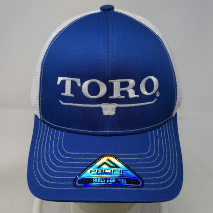 Pacific Headwear Trucker Hat Blue One Size Snapback Toro Longhorn Bull Logo