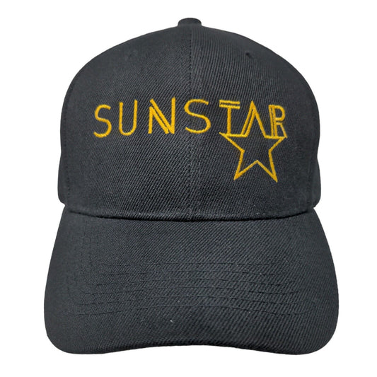 Sunstar Strapback Hat One Size Black Embroidered Logo Adjustable Strap