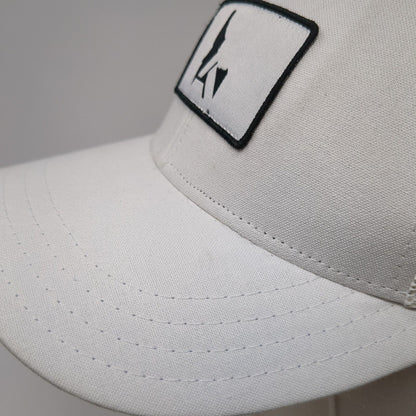 Pukka Snapback Trucker Hat White One Size Adjustable Embroidered Mesh Back