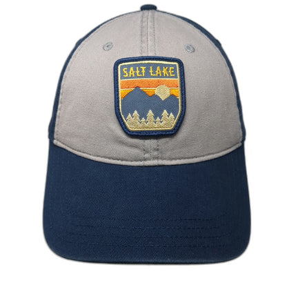 Hat Graphix Baseball Cap Blue One Size Salt Lake Utah Mountain Patch Strapback