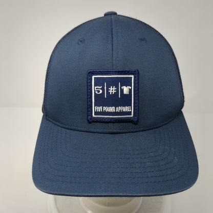 Five Pound Apparel Patch Snapback Trucker Hat Blue One Size Mesh Back