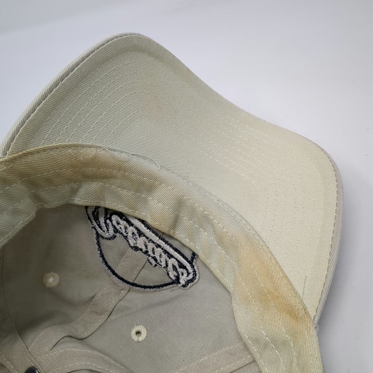 NFL New England Patriots Cap Beige One Size Slideback Embroidered Shield Logo