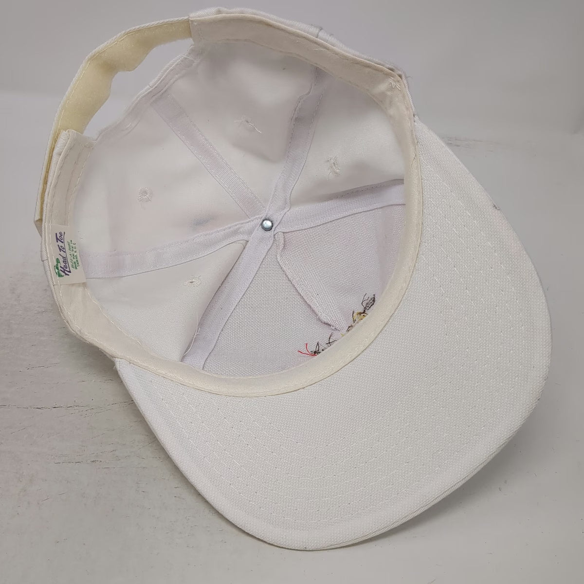 Head To Toe 5 Panel White McDonalds Simplot Fries Strapback Hat Logo Vintage