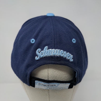 SA Schmueser Strapback Hat Blue One Size Adjustable Embroidered Zephyr Hat
