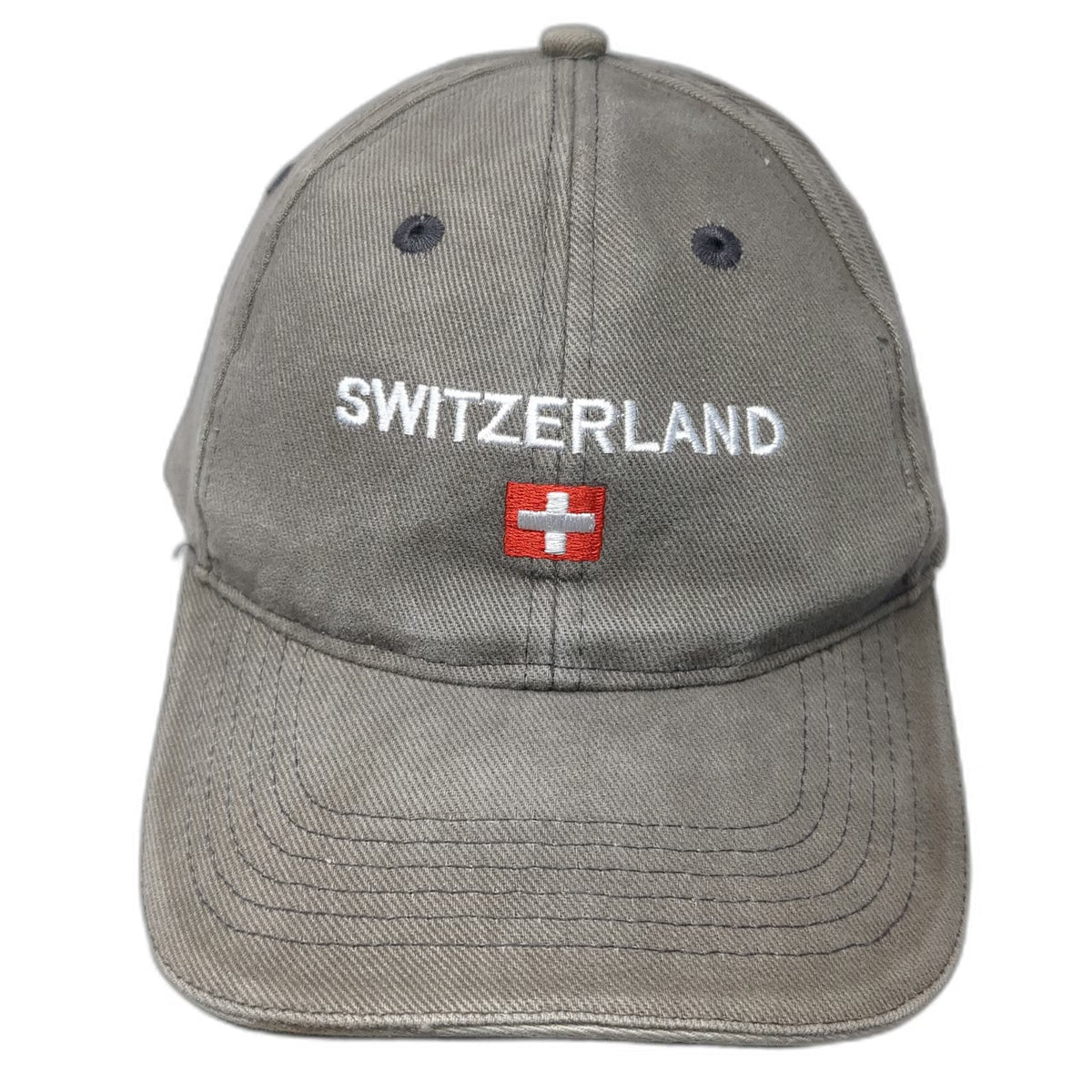 Alberto SA Switzerland Swiss Flag Gray Hat One Size Baseball Cap Slideback