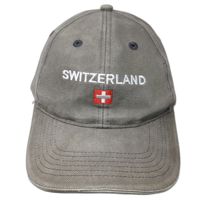 Alberto SA Switzerland Swiss Flag Gray Hat One Size Baseball Cap Slideback