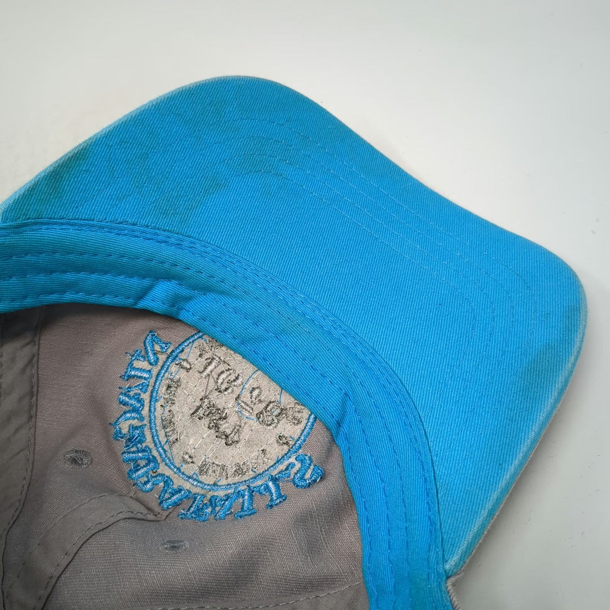 Blooming Onion Baseball Cap Gray Blue One Size Niagara Falls Strapback Hat Patch