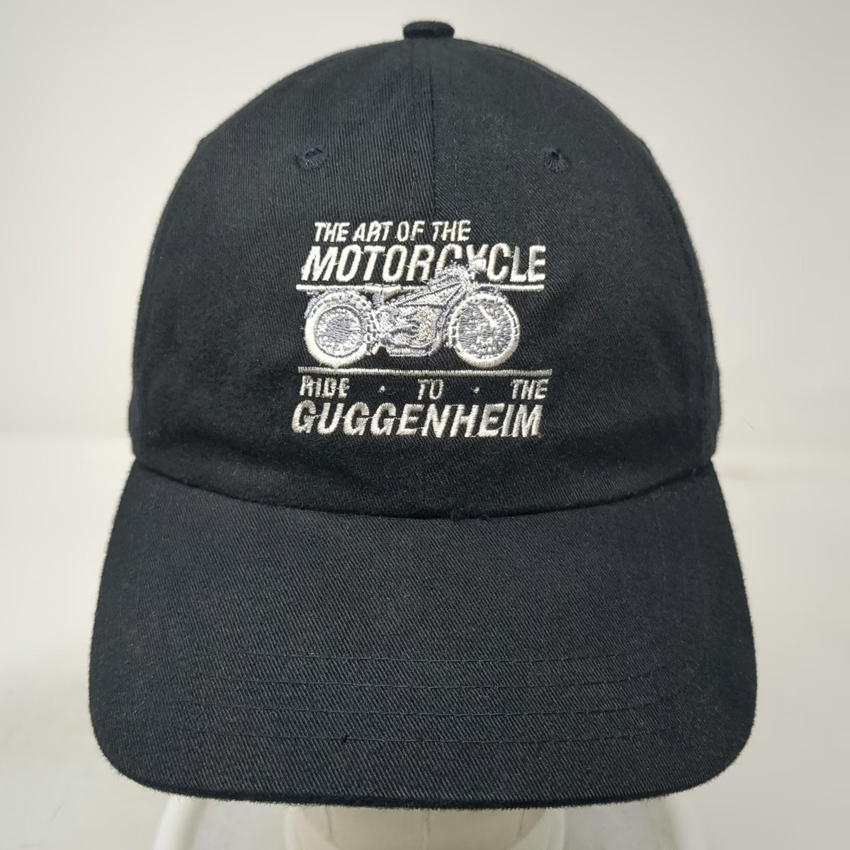 BMW Baseball Cap Black One Size Hat Art of Motorcycle Guggenheim Las Vegas 2001