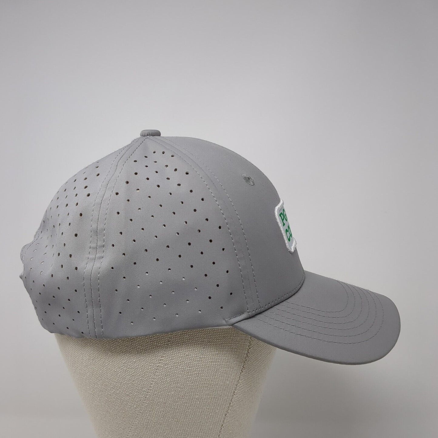 PGA Camps Patch Snapback Hat Gray One Size Adjustable Perforated