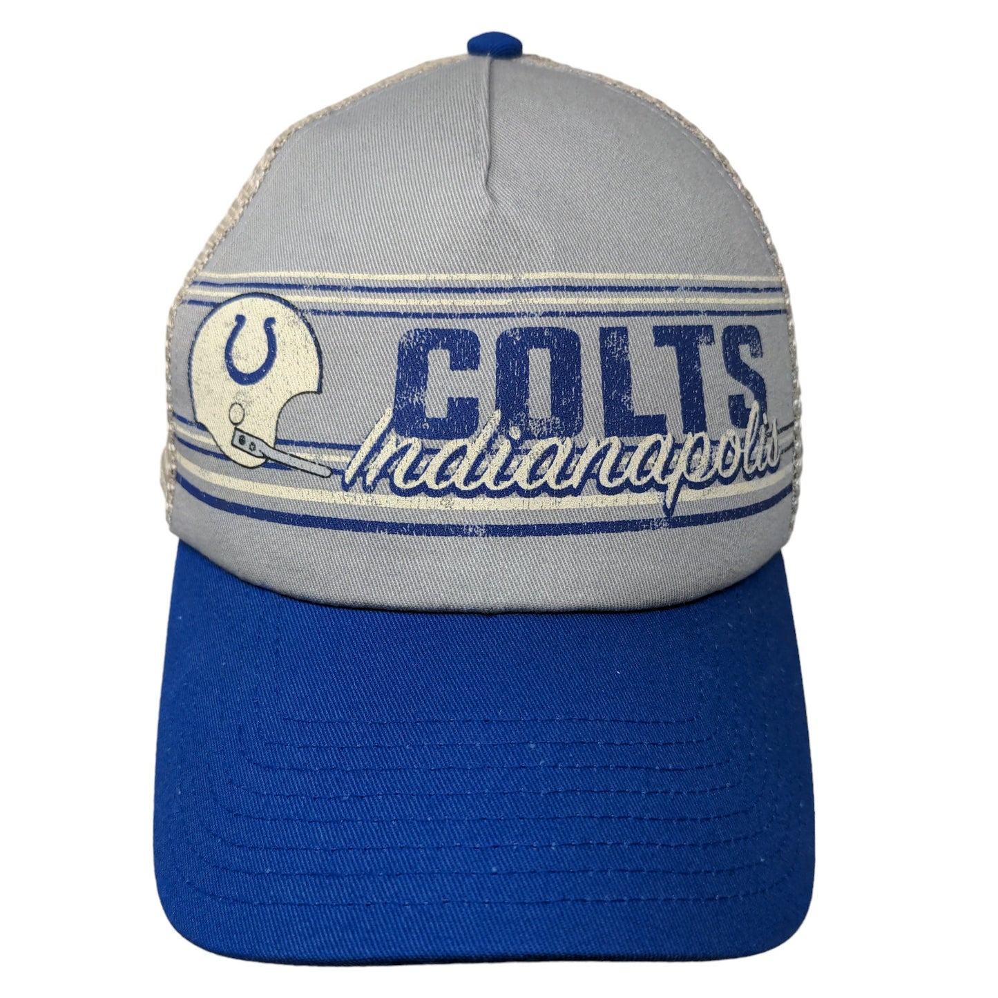 Fanatics Mens Strapback Mesh Back Hat Multicolor Indianapolis Colts Graphic Logo