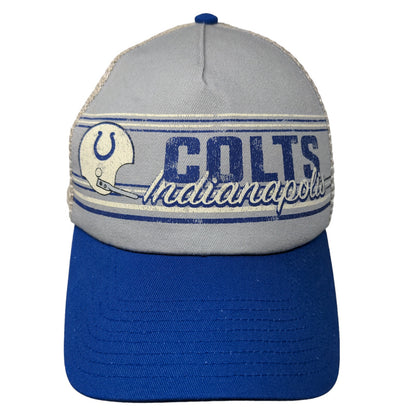 Fanatics Mens Strapback Mesh Back Hat Multicolor Indianapolis Colts Graphic Logo