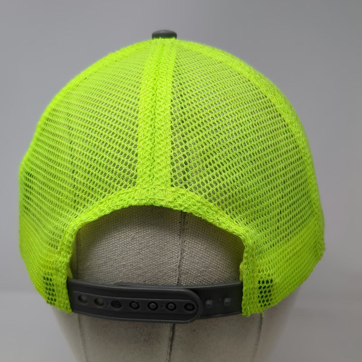 John Deere Trucker Hat Gray Green One Size Mesh Back Contrast Stitching Snapback