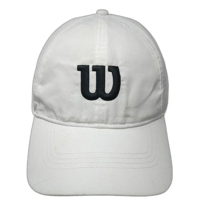 Wilson Baseball Cap White One Size Perforated Panels Embroidered Logo Sport hat