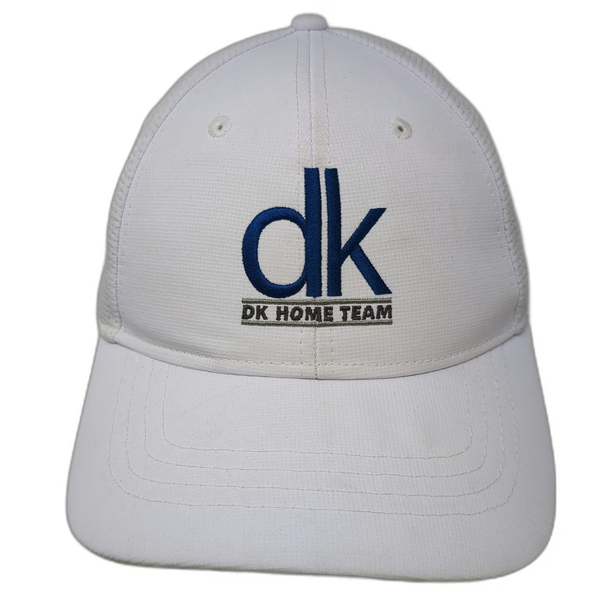 Ahead Baseball Cap White XL Fitted Mesh Back DK Home Team Logo Polyester Hat