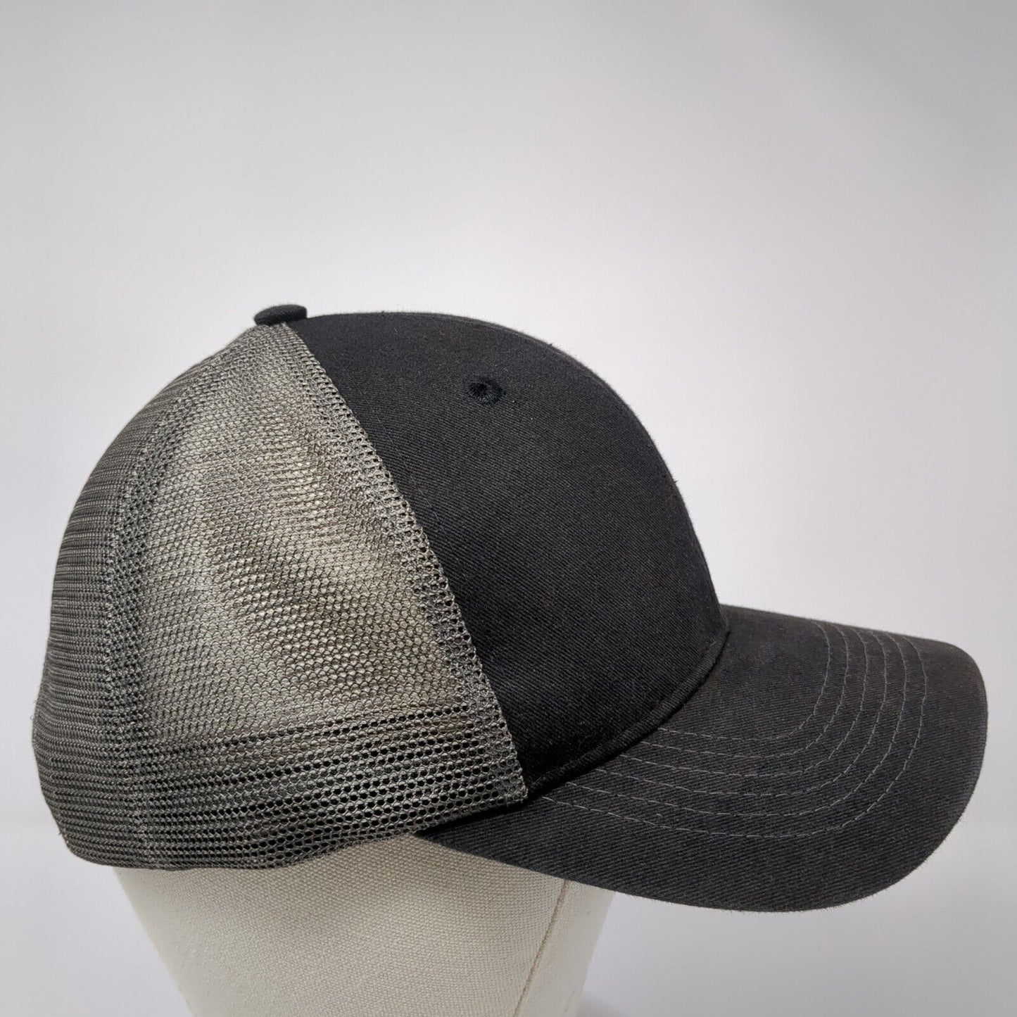 Idaho Snapback Trucker Hat Black OS Adjustable Mesh Back Arcadian Outfitters