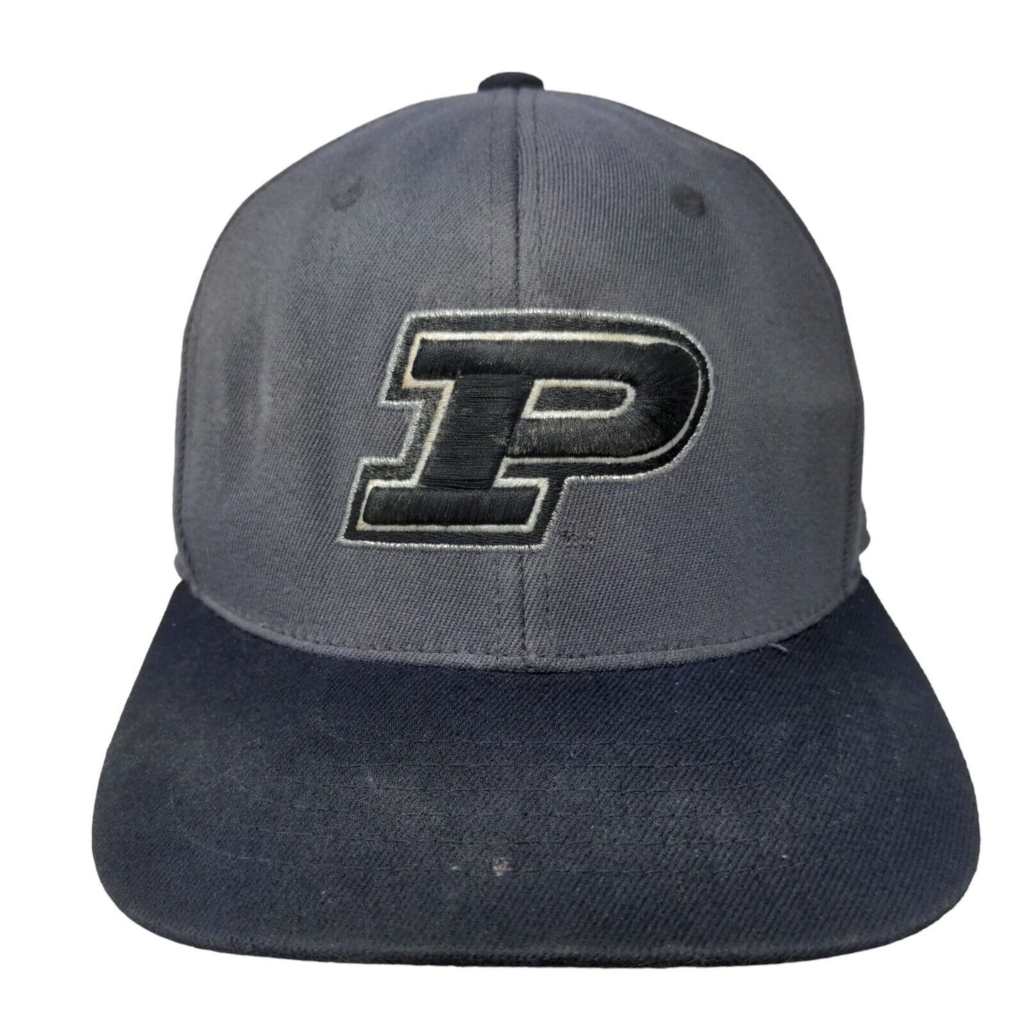 Purdue Boilermakers Fitted Hat Gray OSFA Embroidered Logo Top of the World NCAA