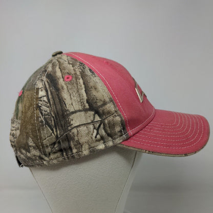 GM Official Women's Strapback Pink Camo Hat Chevrolet Metal 3D Logo Cars