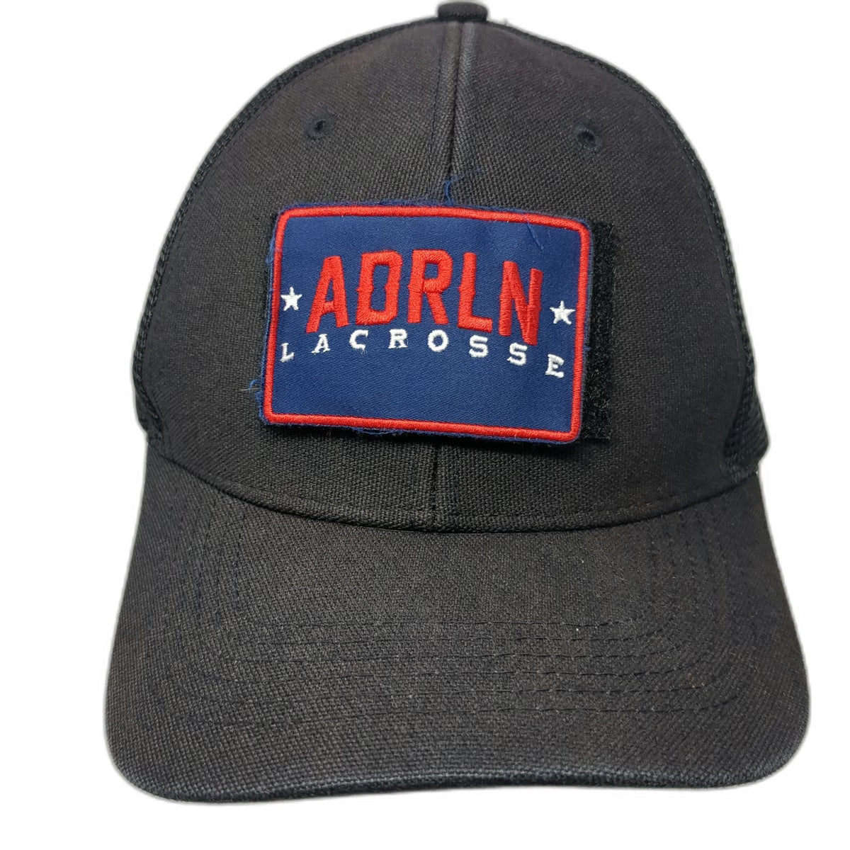 Adrenaline Lacrosse Trucker Hat Black Blue Red White One Size Mesh Snapback Logo