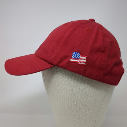 Fahrenheit Baseball Cap Red One Size Simplot Land and Livestock JS USA Flag Hat