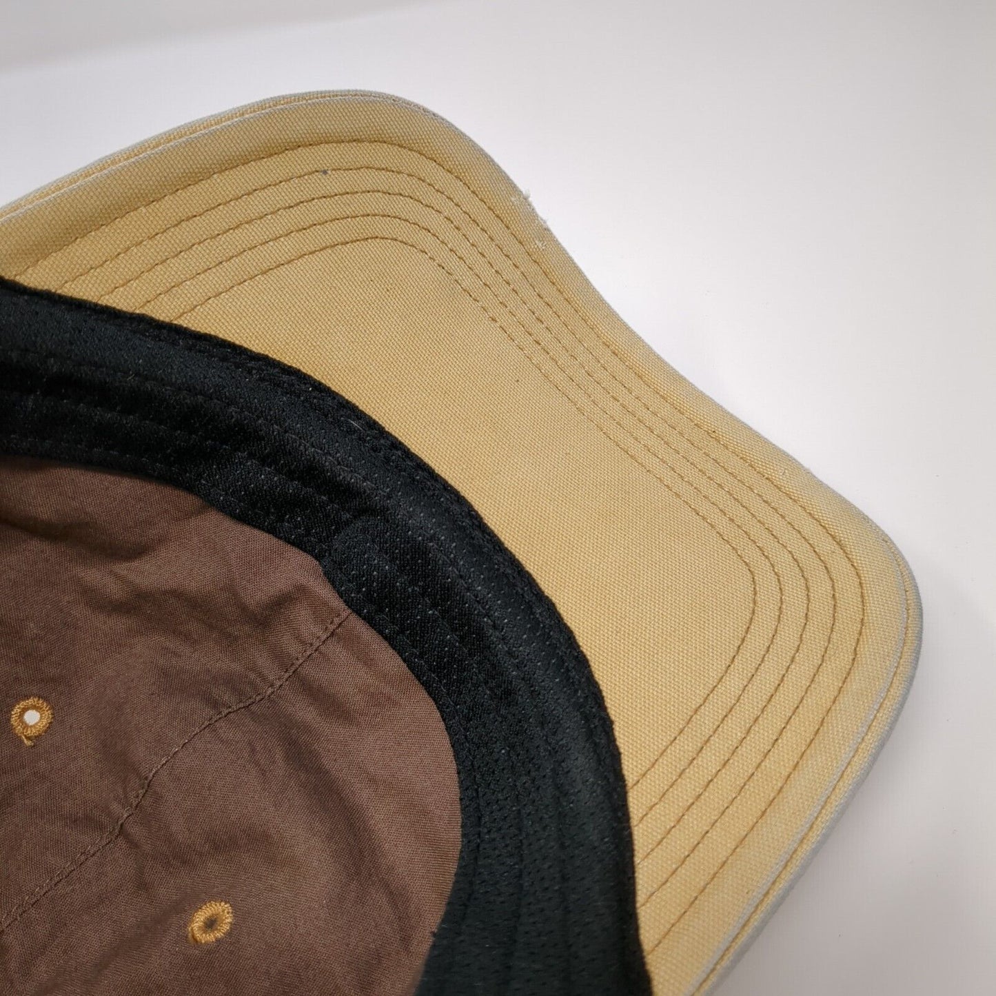 Carhartt Odessa Strapback Hat Tan OSFA Adjustable Leather Patch