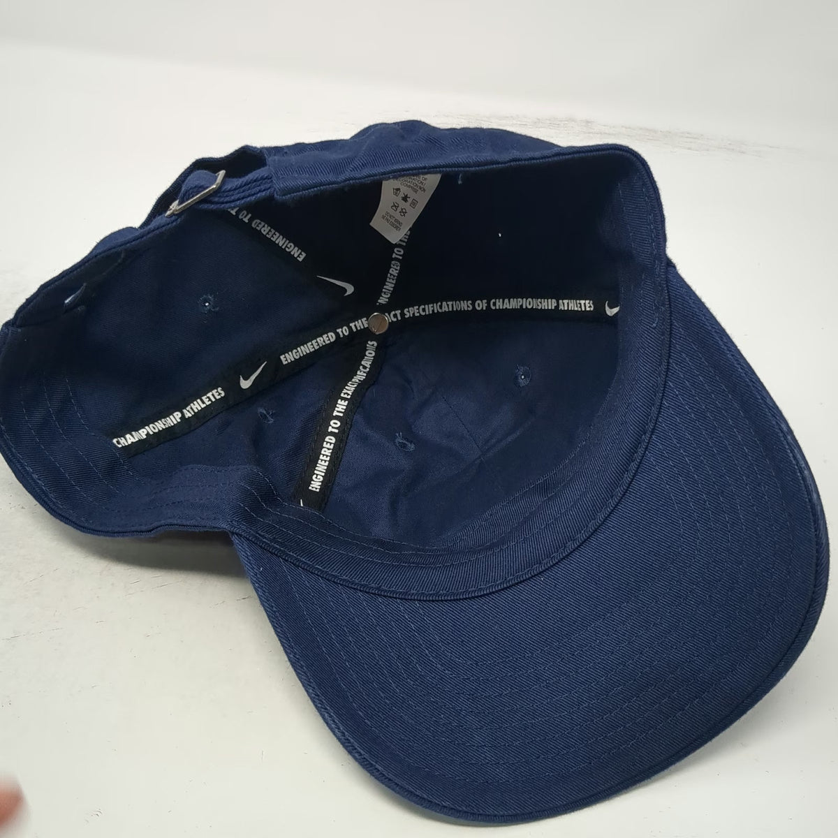 Nike Baseball Cap Blue L US Flag Olympic Rings Swoosh Adjustable Slideback Hat