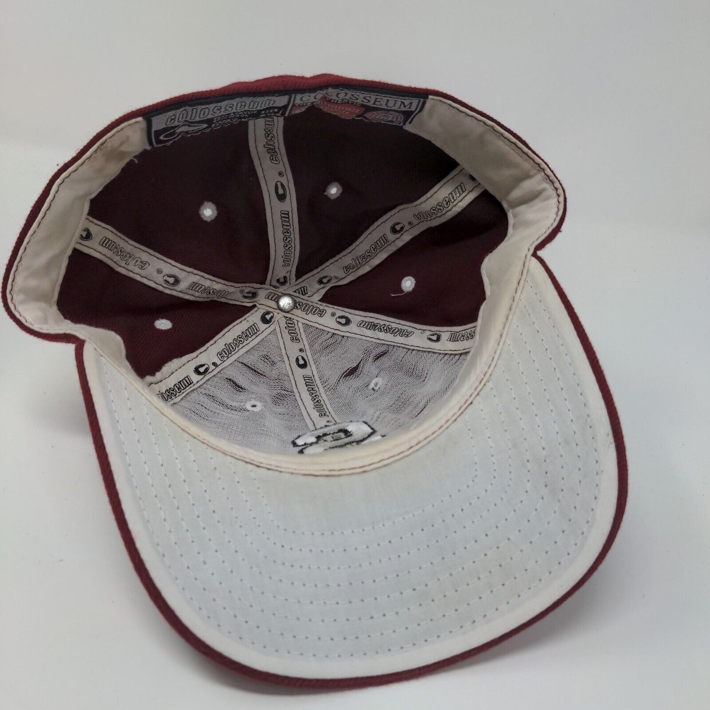 Stanford Cardinal Fitted Hat Colosseum Red Size 6 7/8 Embroidered Logo NCAA