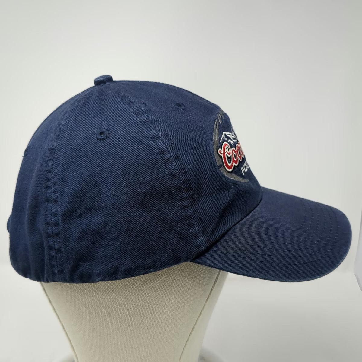 Coors Light Football Hat Blue Baseball Cap One Size Embroidered Logo Slideback