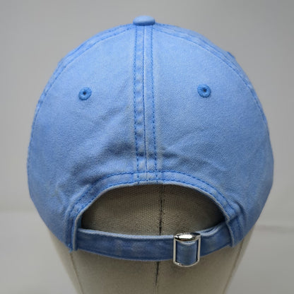 Mighty Fine Baseball Cap Blue One Size Los Angeles Cursive Cotton Slideback Hat