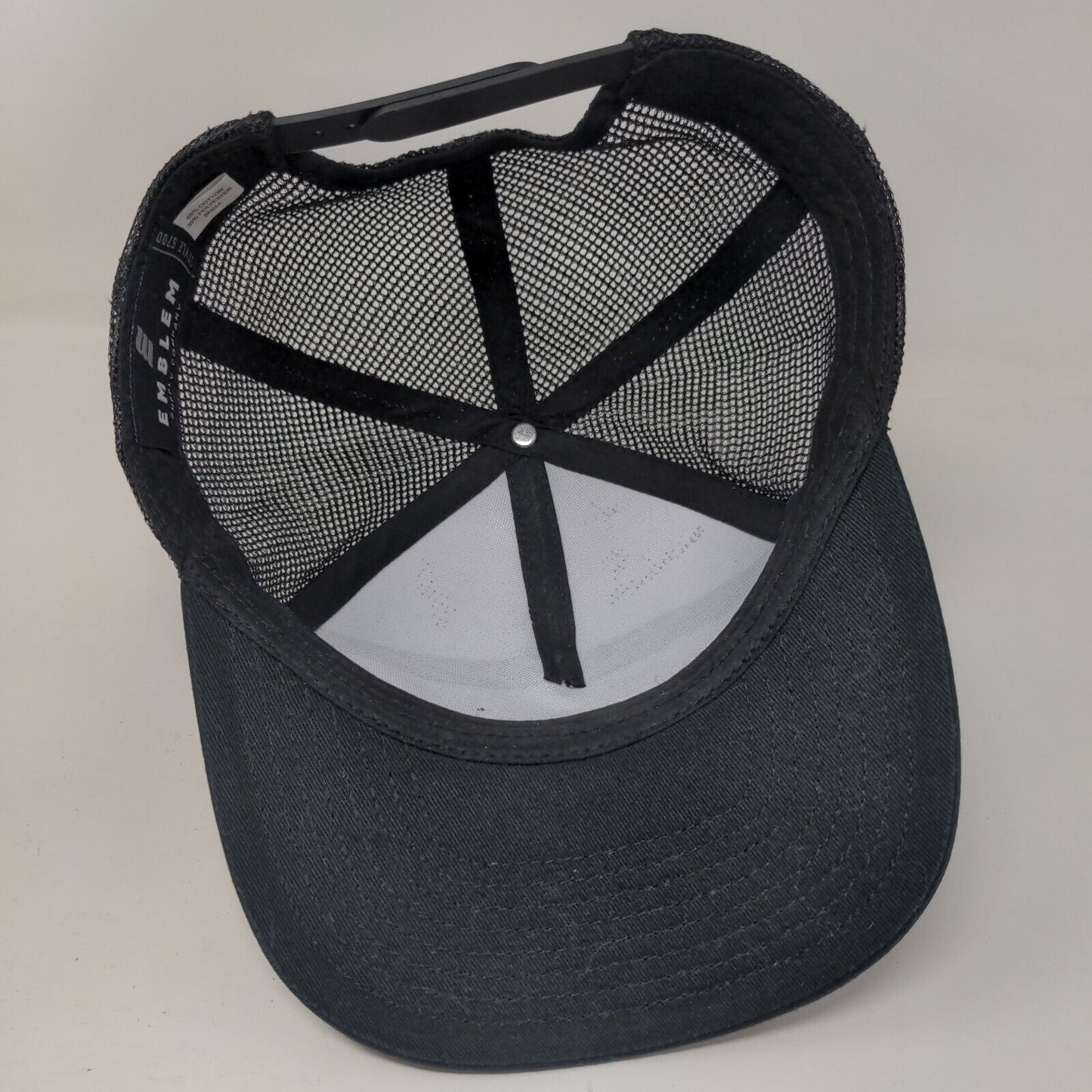 Coppertail Brewing Co. Snapback Trucker Hat Black One Size Mesh Back Emblem