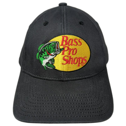 Bass Pro Shops Hat Black Snapback One Size Embroidered Logo Fishing Cap