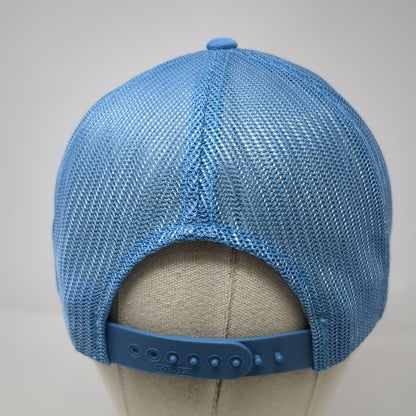 Young An Skips Liquor Trucker Hat Blue White One Size Foam Front Snapback