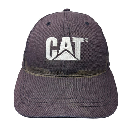 CAT Slideback Hat Blue One Size Adjustable Embroidered Vented Holes 6 Panel
