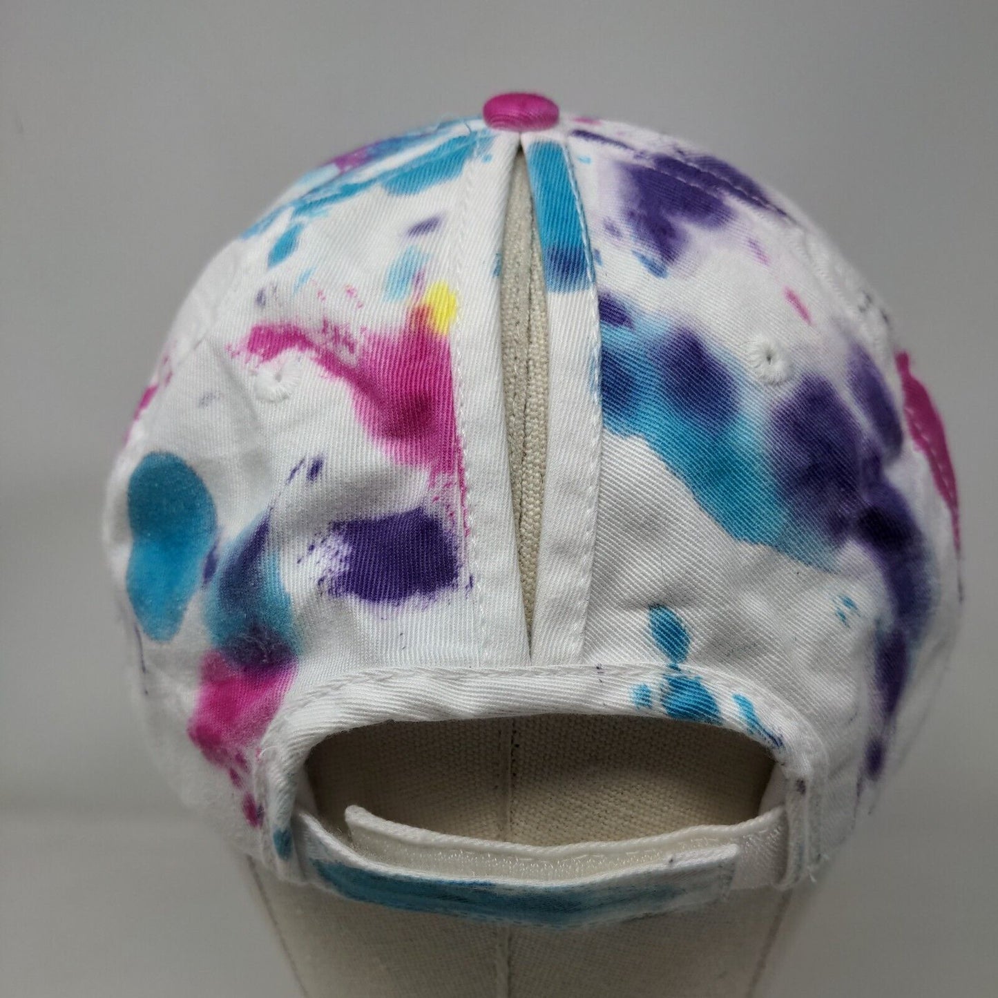 KB Ethos Ponytail Caps Multicolor One Size Splatter Paint Distressed Cotton