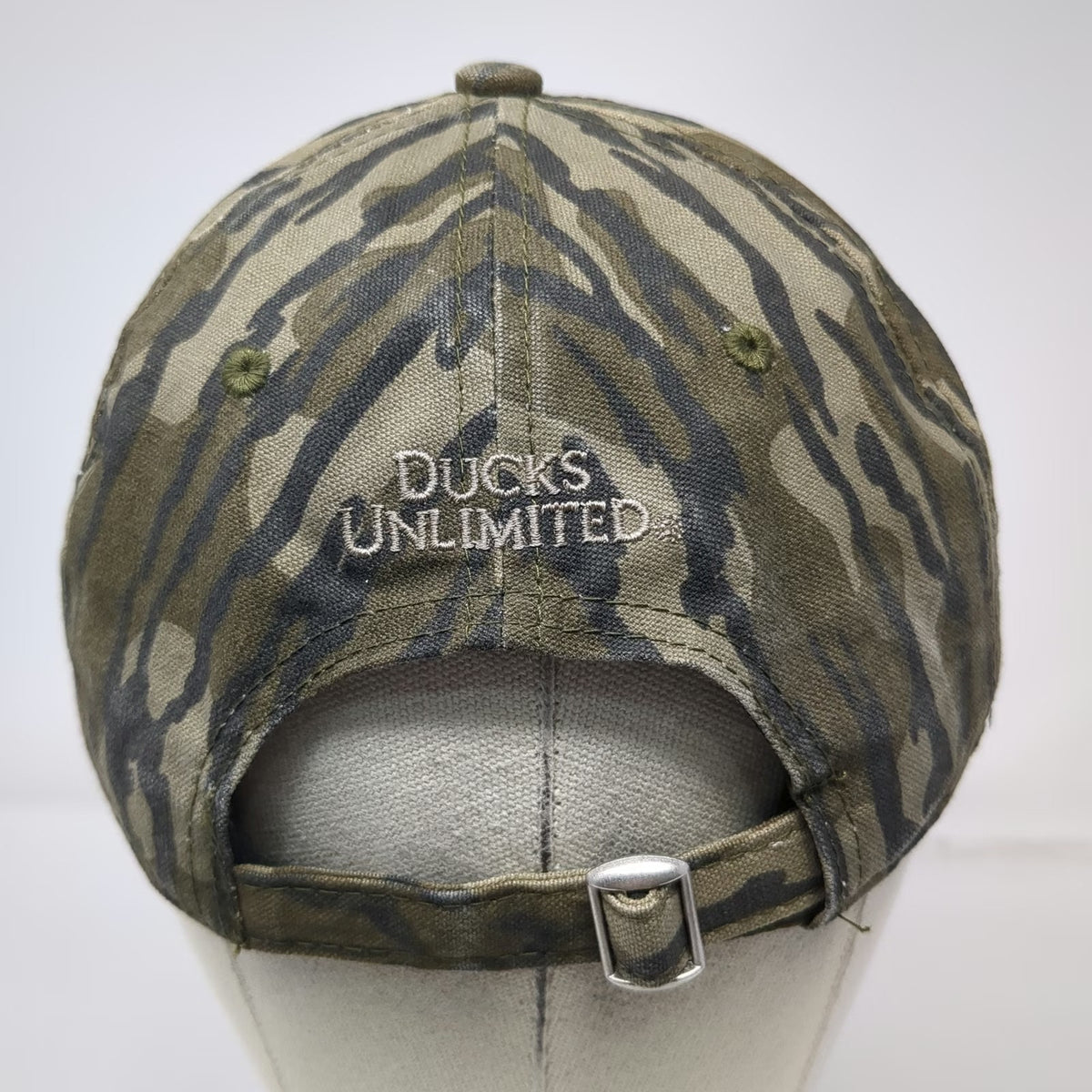 Ducks Unlimited Baseball Cap Green Camo One Size Duck Logo Slideback Hat Hunting