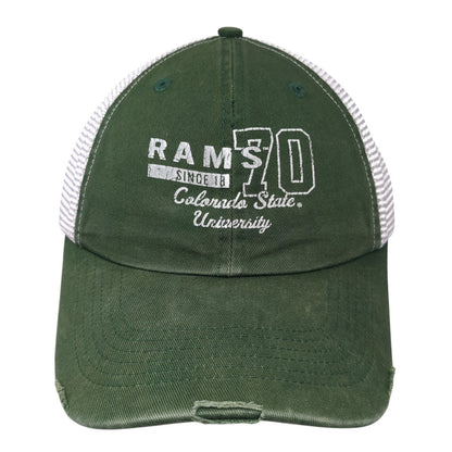 Rams 70 Strapback Trucker Hat Green One Size Mesh Back Colorblock