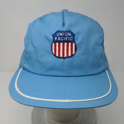 Union Pacific Snapback Hat Blue OSFA Adjustable Embroidered Breathable Mesh