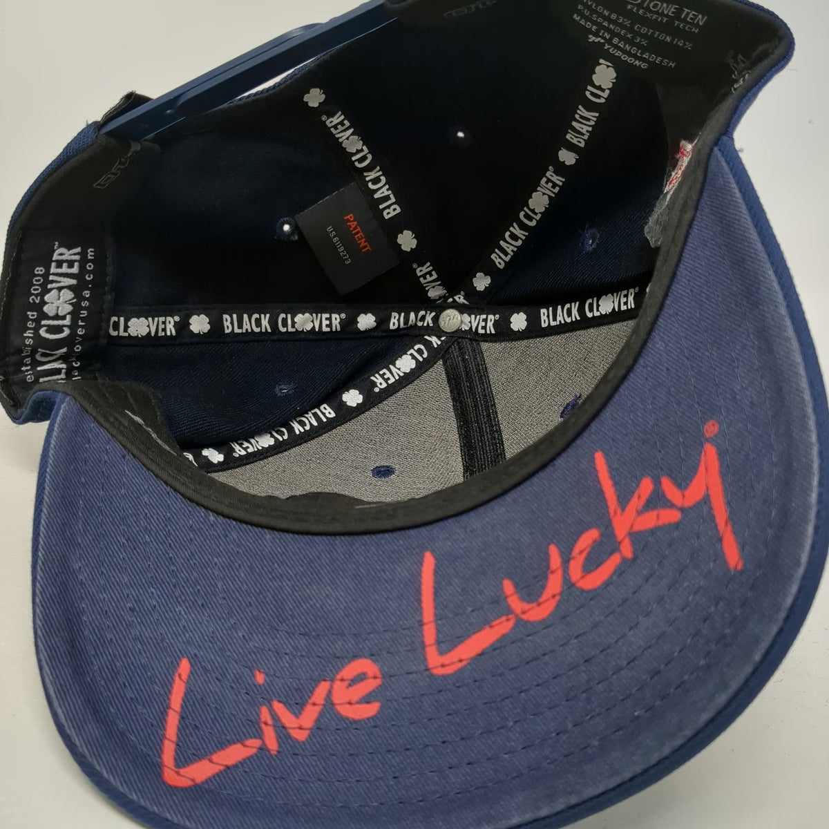 Black Clover 5 Panel Blue One Size Hat Cowboys Golf Club Live Lucky Snapback