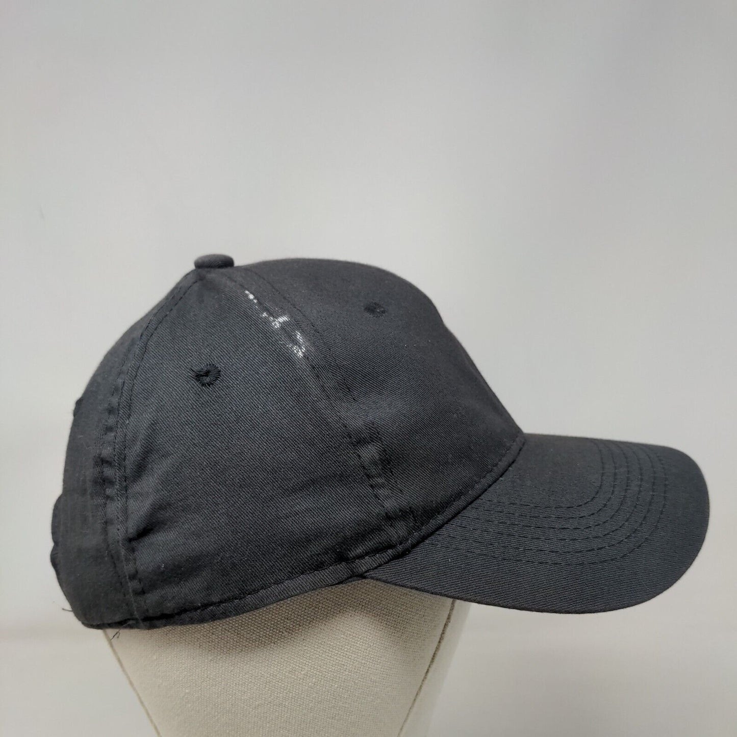 George Strapback Hat Gray One Size Adjustable Vent Holes 6 Panel Blank