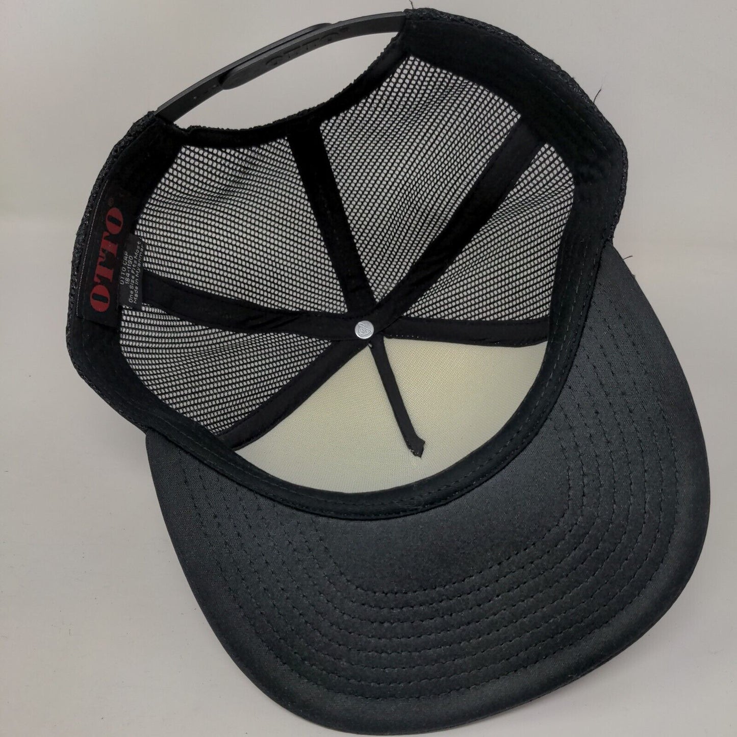Bottle Snapback Trucker Hat Black OSFM Adjustable Embroidered Otto Polyester