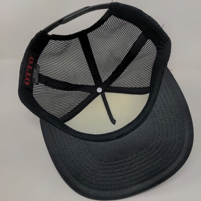 Bottle Snapback Trucker Hat Black OSFM Adjustable Embroidered Otto Polyester