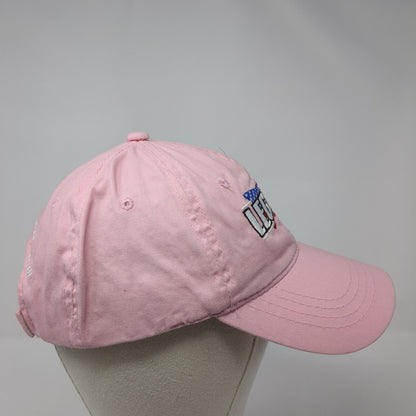 Legacy American Flag Strapback Hat Pink One Size Adjustable Headliner