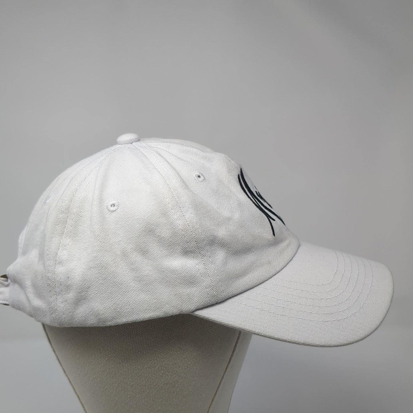 Mrs. Slideback Hat White One Size Adjustable Embroidered Solid 6 Panel