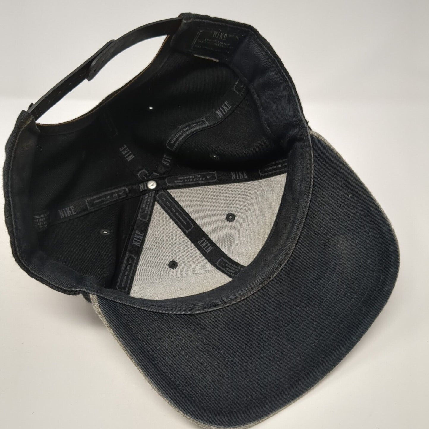 Nike Just Do It Snapback Hat Black One Size Adjustable Embroidered 6 Panel