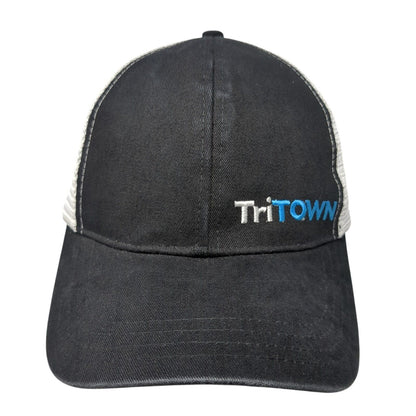 TriTown Snapback Trucker Hat Black One Size Adjustable Mesh Back Boco Gear