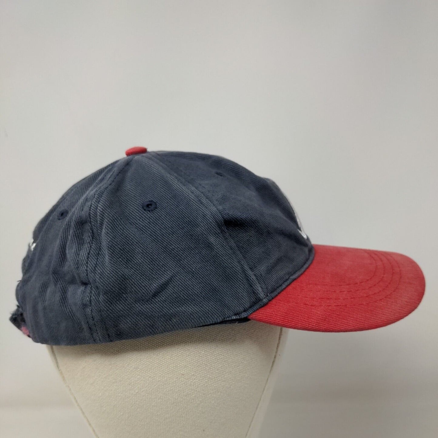 Atlanta Braves Mens Strapback Hat Blue Embroidered Atlanta Braves Chevrolet Logo