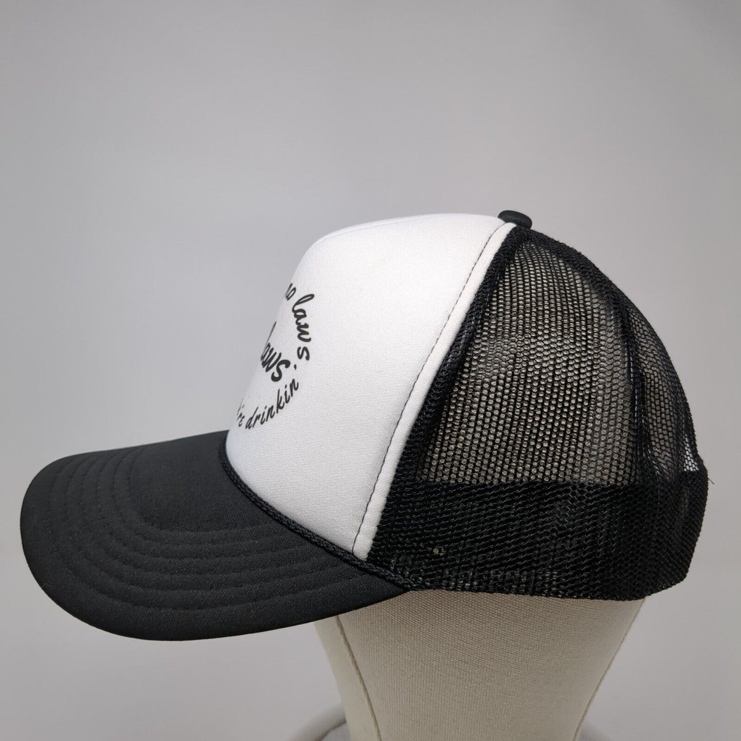Ain't No Laws Claws When You're Drinkin' Snapback Trucker Hat Black OS Otto