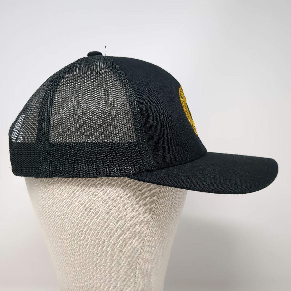 Pacific Headwear Trucker Hat Black One Size Mesh Snapback Herman Goldner Co Inc
