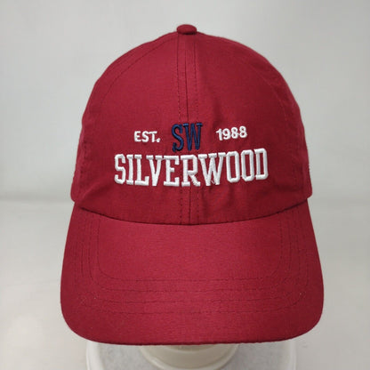 Silverwood Est. 1988 Strapback Hat Red OSFM Adjustable Embroidered Breathable